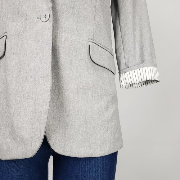 Dynamite Grey Boyfriend Blazer Size M - Picture 4 of 11